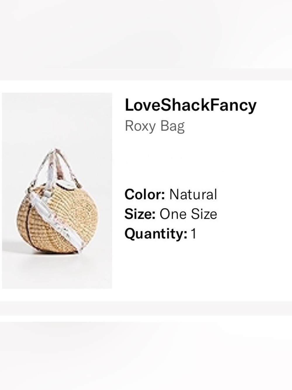LoveShackFancy Natural Straw Tote with White Trim